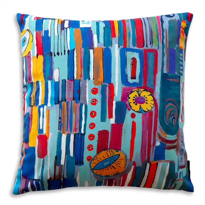 Coussin - TIKAL bleu