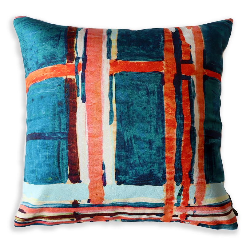 Coussin - MADRAS Pétrole