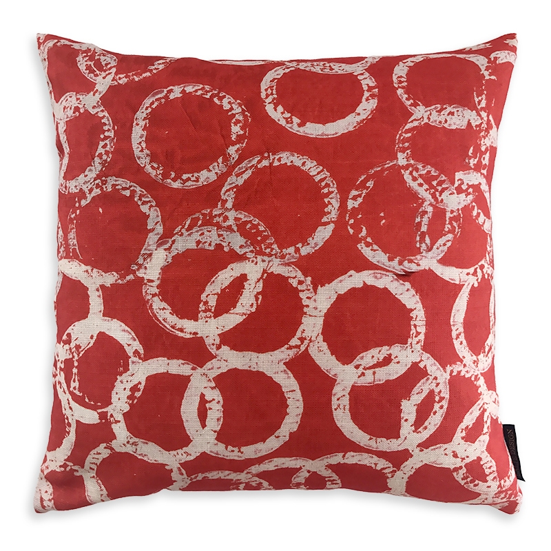 Coussin - BANGLES vermillon