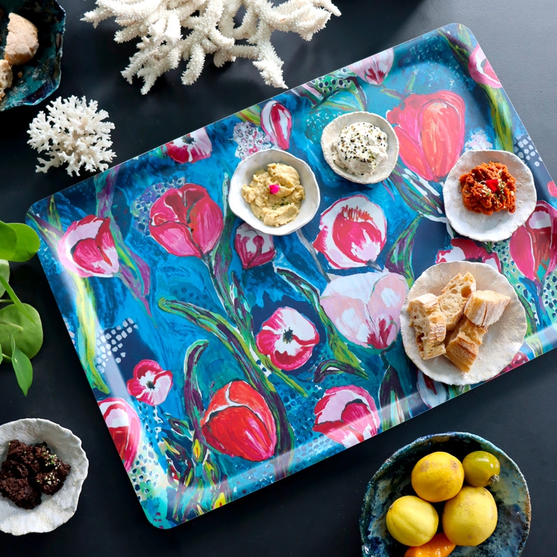 Plateau GIVERNY bleu