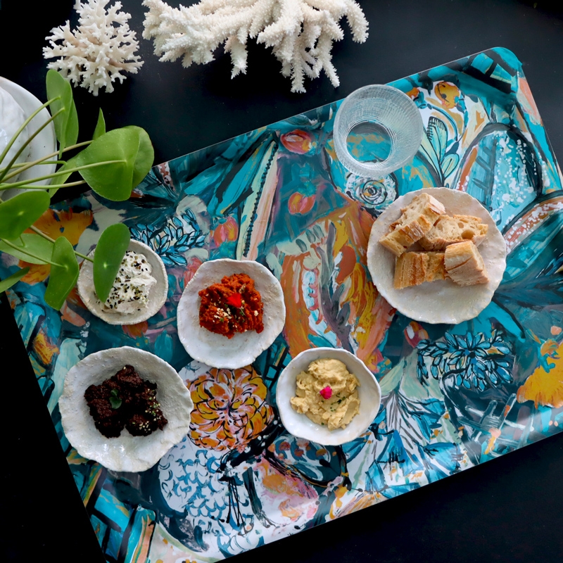 Plateau TAM TAM bleu