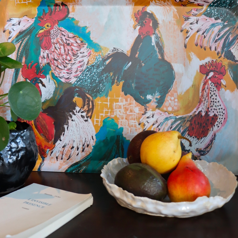 Plateau COCORICO jaune