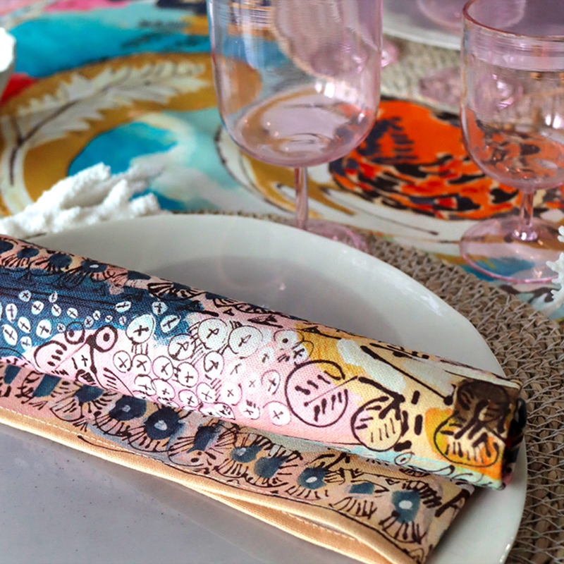 Lot de 4 serviettes -...