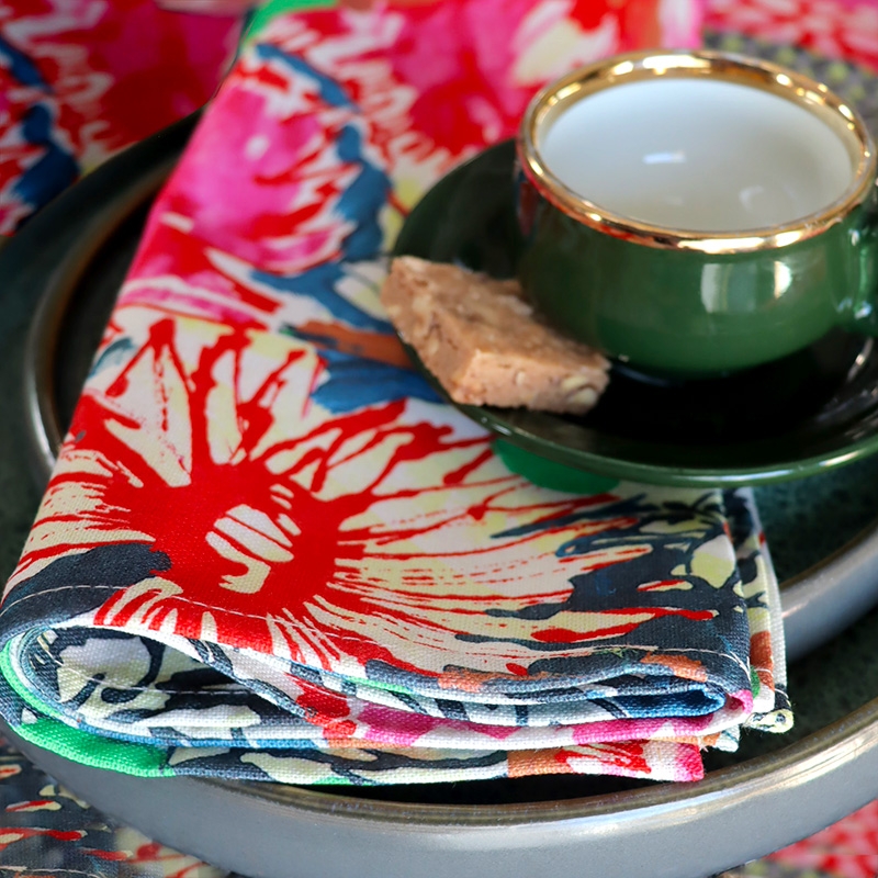 Lot de 4 serviettes - BOUQUET