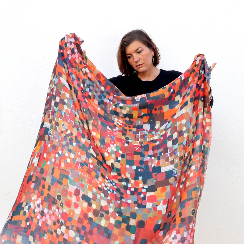FOULARD - CONFETTI orange