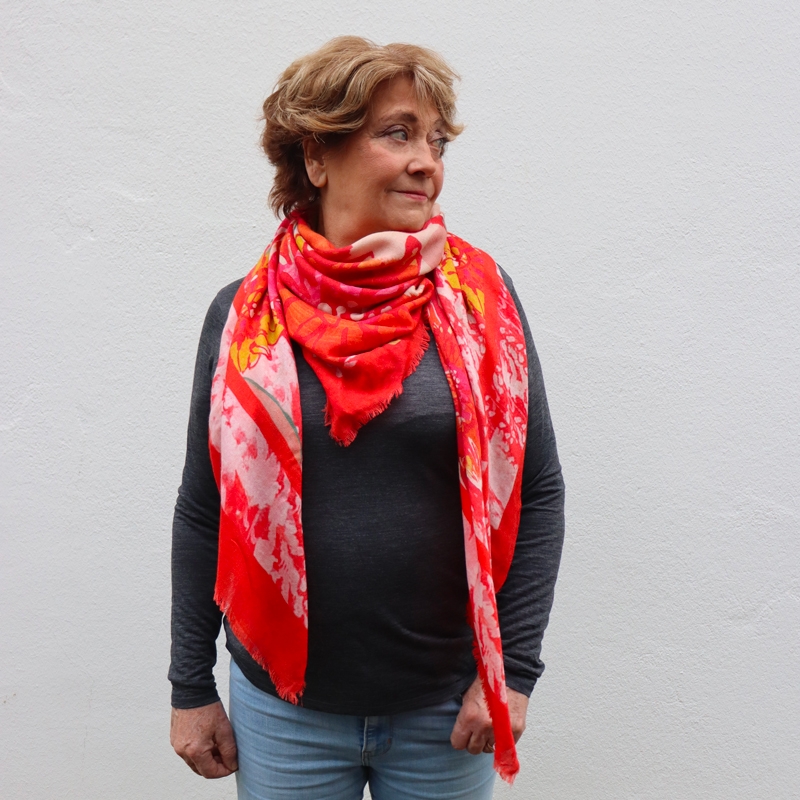 FOULARD - DALHIA rose