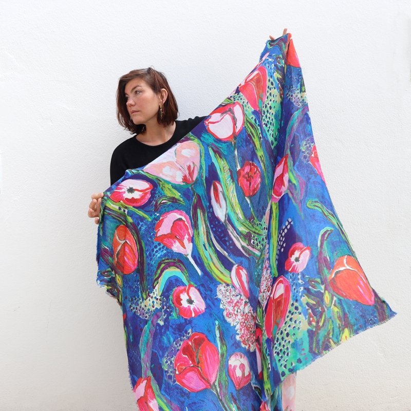 FOULARD - GIVERNY bleu