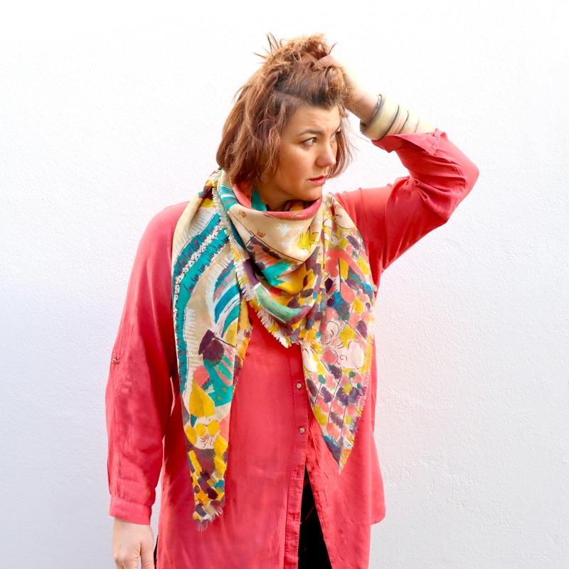 FOULARD - STARS rose