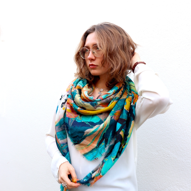 FOULARD - TAM TAM bleu