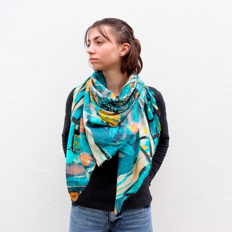 FOULARD - TAM TAM bleu