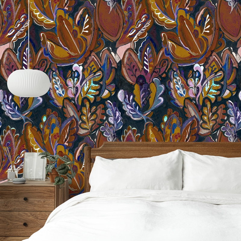 PAPIER PEINT - CANOPE ocre...