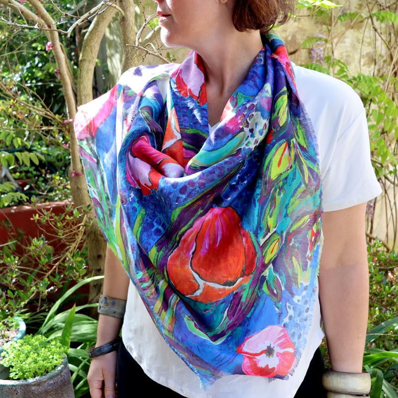 FOULARD - GIVERNY bleu