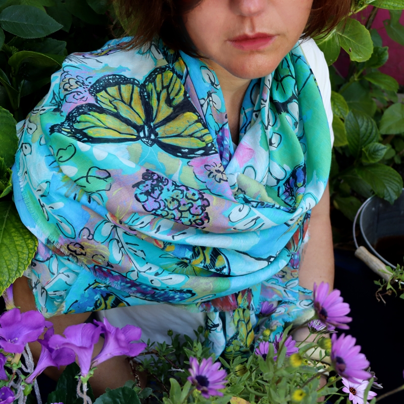 FOULARD - LILIE aqua