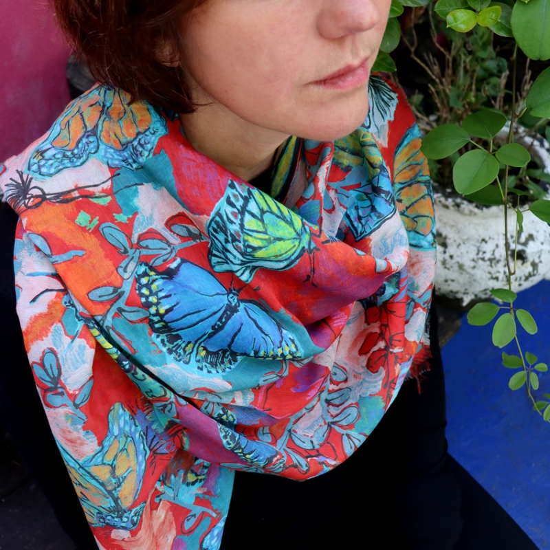 FOULARD - LILIE rouge