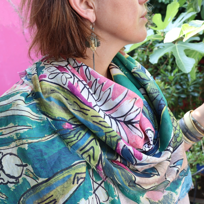 FOULARD - JUNGLE figue
