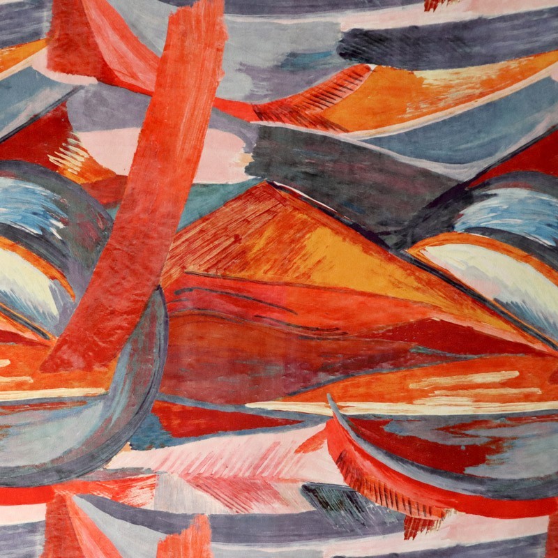 Tissu BALINAK vermillon