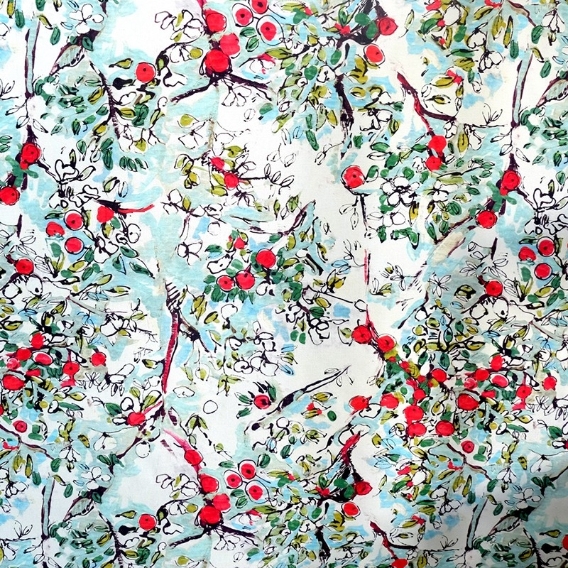 Tissu POMME D'API turquoise...