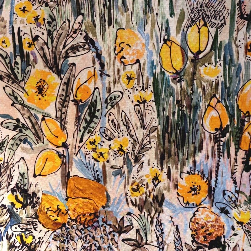 Tissu PRIMAVERA jaune *FS