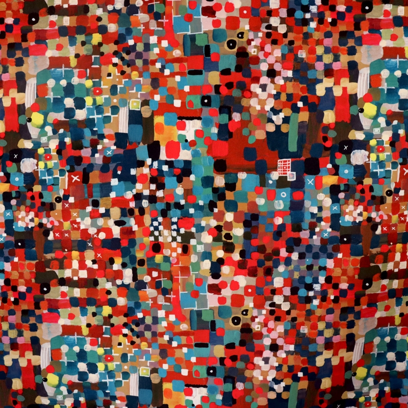 Tissu CONFETTI magenta