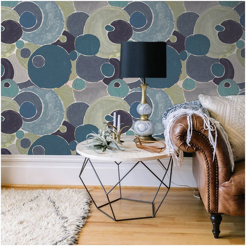 Papier peint COSMOS bleu