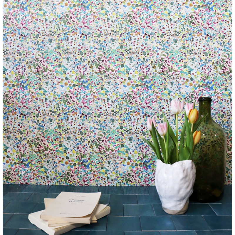 Papier peint PICOLO cyan