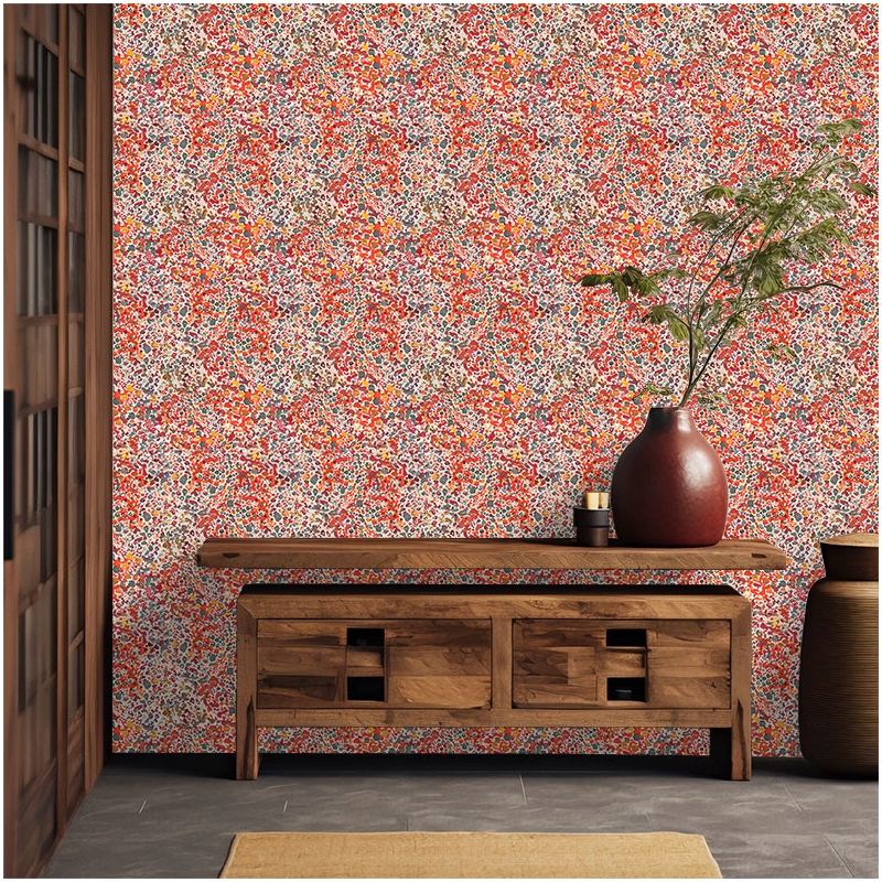 Papier peint PICOLO vermillon