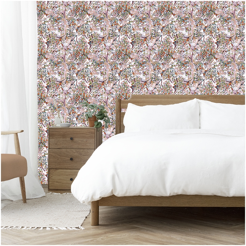 Papier peint POMME D'API rose