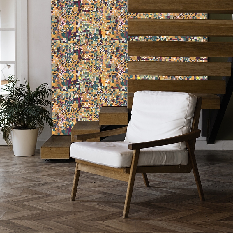 Papier peint CONFETTI Prune