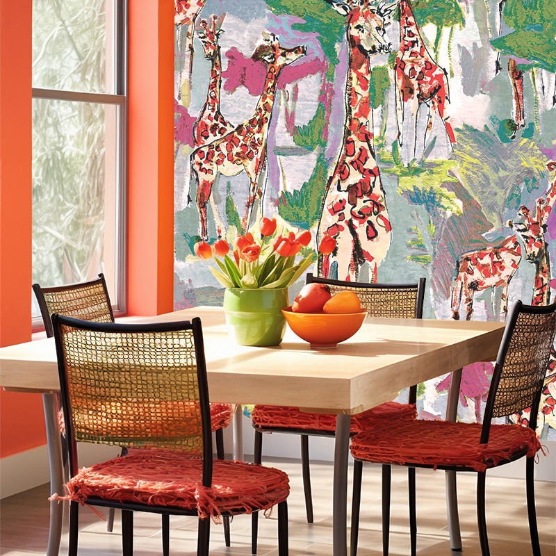 PAPIER PEINT - ZIRAFA -...