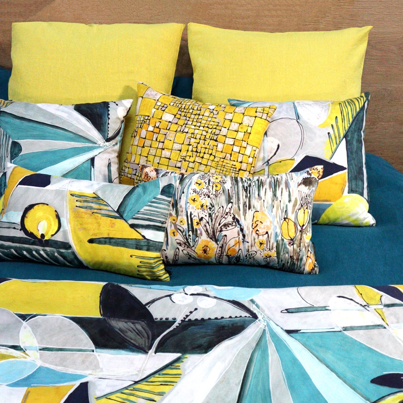 Courtepointe SUZANNE turquoise