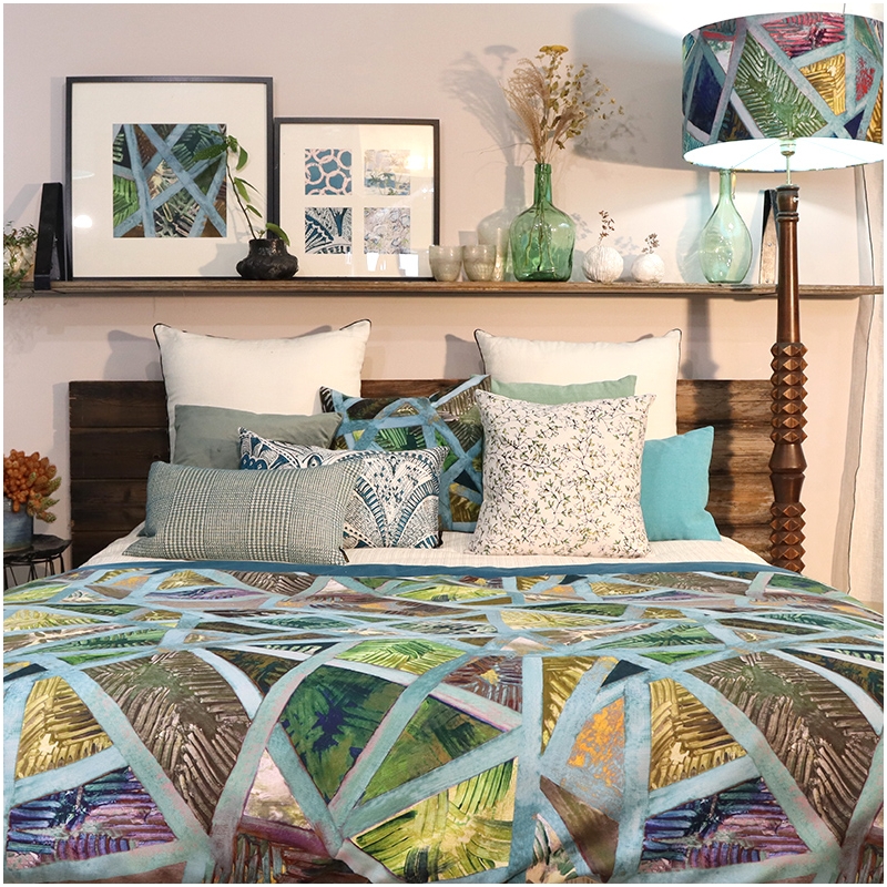 Courtepointe MOUCHARABIE vert