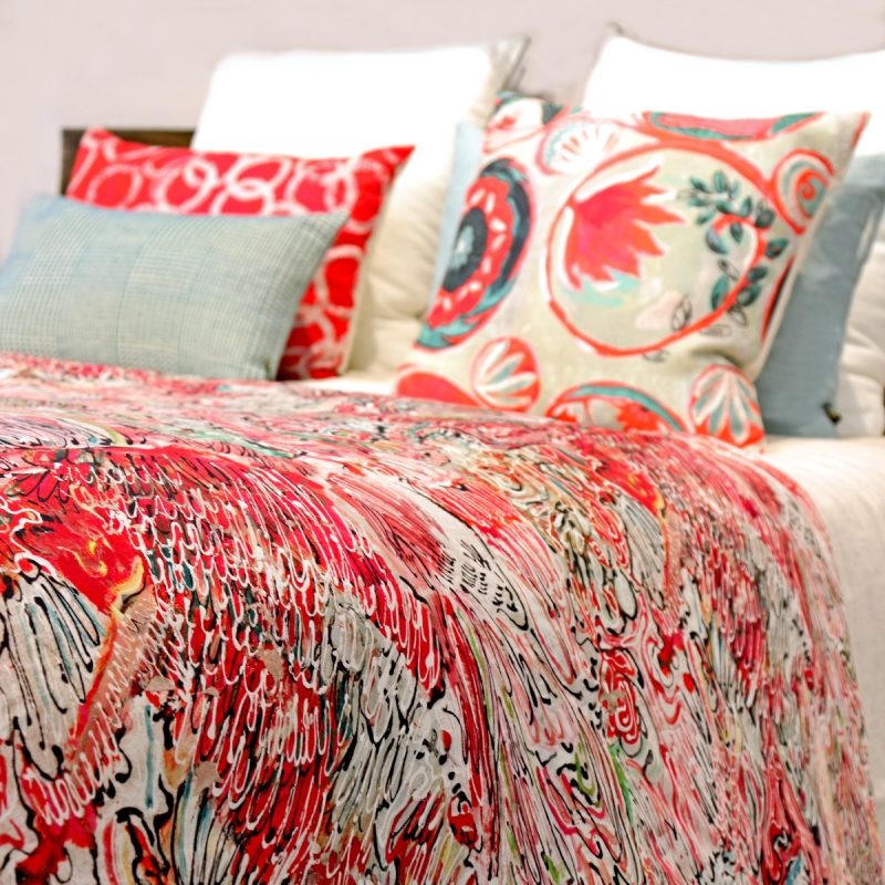 Courtepointe CHIMÈRE rose