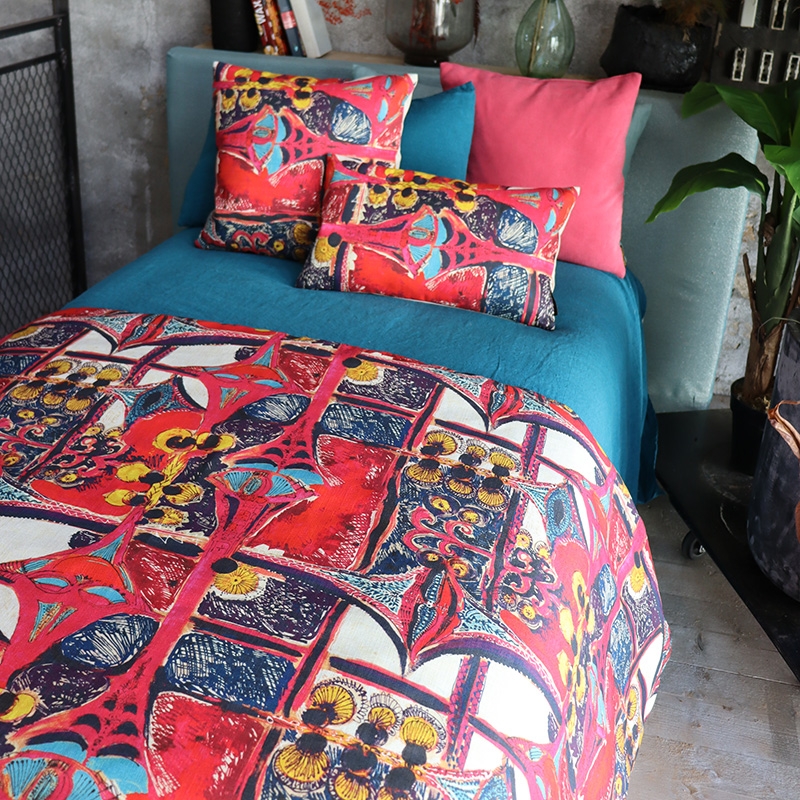 Courtepointe JAVAH rose